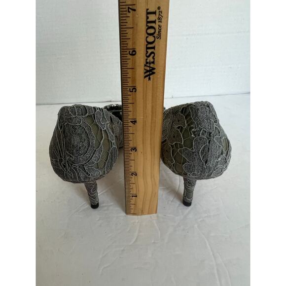 Dolce & Gabbana Taormina Lace Crystal Embellished Pointy Toe Low Heel Pumps 6.5 - Picture 10 of 14